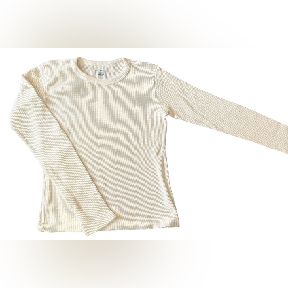 Women’s Sm Brandi Melville Waffle White Long Sleeve Shirt